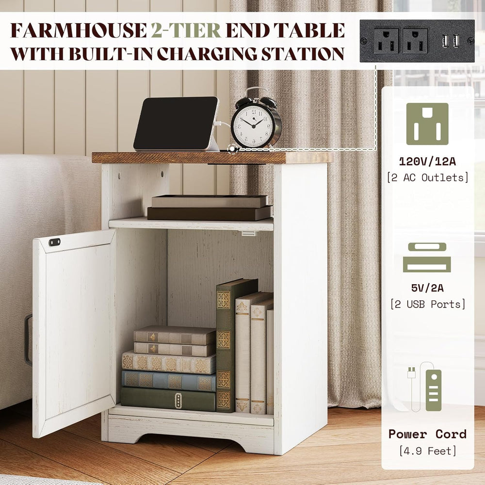AMERLIFE 4-Piece Farmhouse Living Room Furniture Set with 66" TV Stand, ...