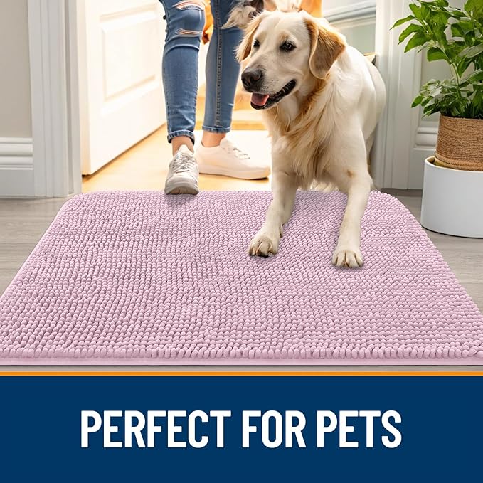 OLANLY Dog Door Mat for Muddy Paws 48x30, Absorbs Moisture and Dirt, Absorbent - Image 6