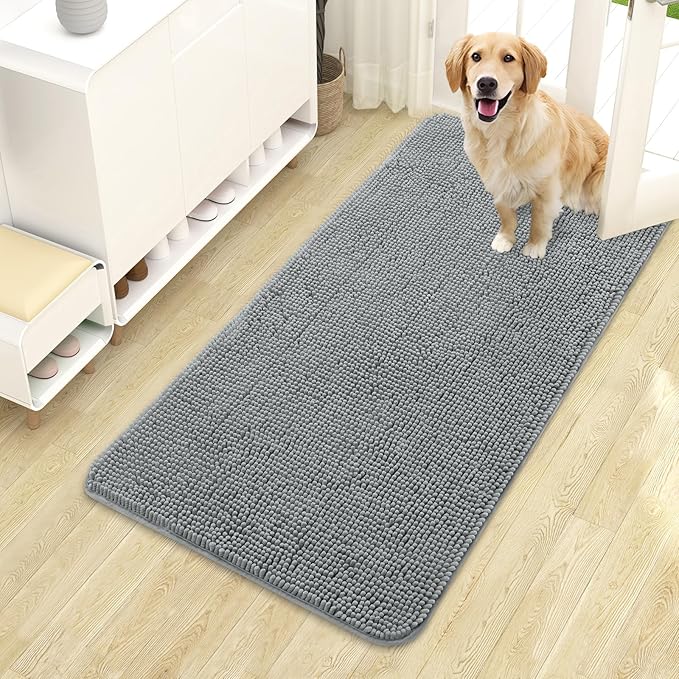 OLANLY Dog Door Mat for Muddy Paws 44x24, Absorbs Moisture and Dirt, Absorbent by OLANLY
