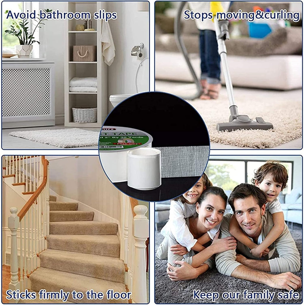 YYXLIFE 2-Sided Carpet Tape, Removable Multi-Purpose Heavy Duty, for Hardwood & Outdoor Rugs, 2" x20/30YD