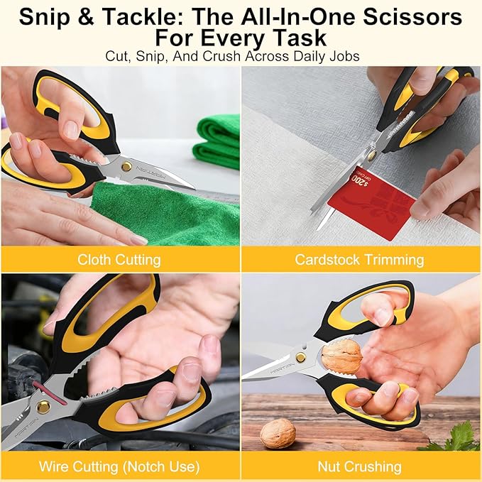 8" Multipurpose Household Steak Scissors – Japanese 420 J2 Stainless Steel - Image 5