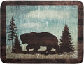 Giwawa Retro Brown Bear Forest Cabin Dish Drying Mat Countertop 18x24 Fall Blue by Giwawa