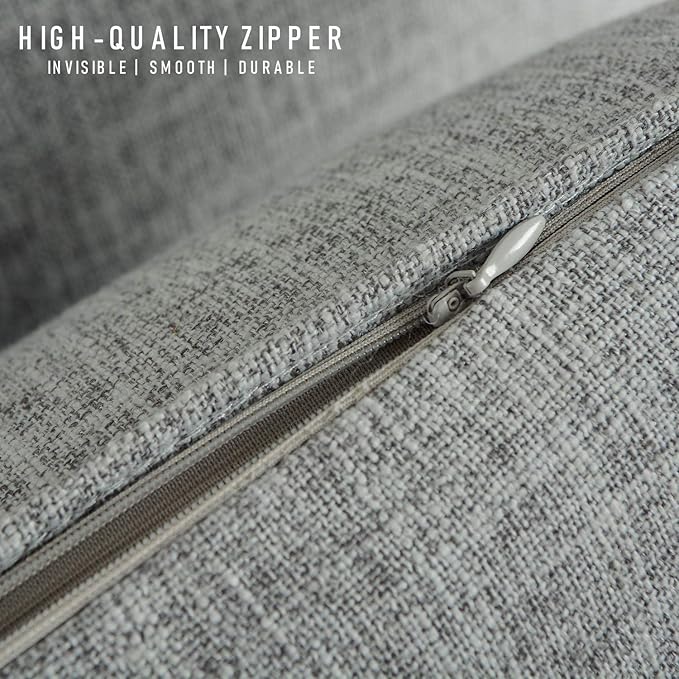 HPUK Linen Throw Pillow Covers Pack of 2, 18x18 Inch Accent Cushion Covers - Image 5