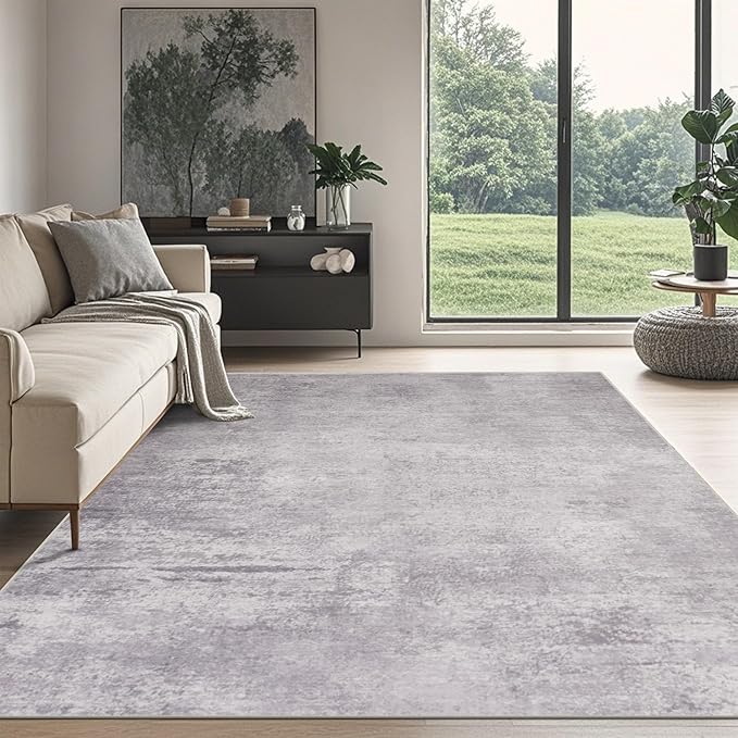 Washable Rugs 8x10 Area Rugs for Living Room, Modern Abstract Rugs for Bedroom by Srugn