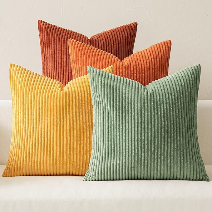 MIULEE Decorative Throw Pillow Covers 24x24 Inch Set of 4, Vibrant Cushion by MIULEE