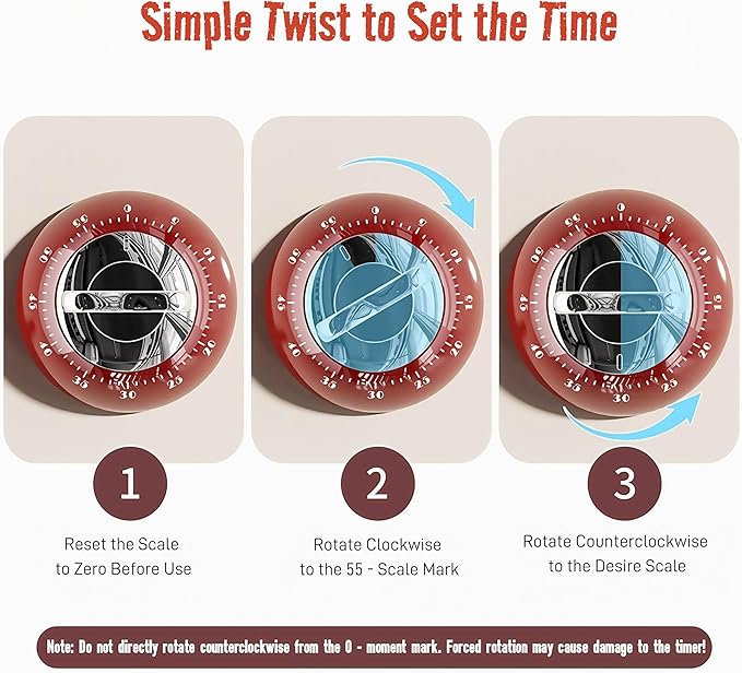 Magnetic Mechanical Kitchen Timer - Image 2