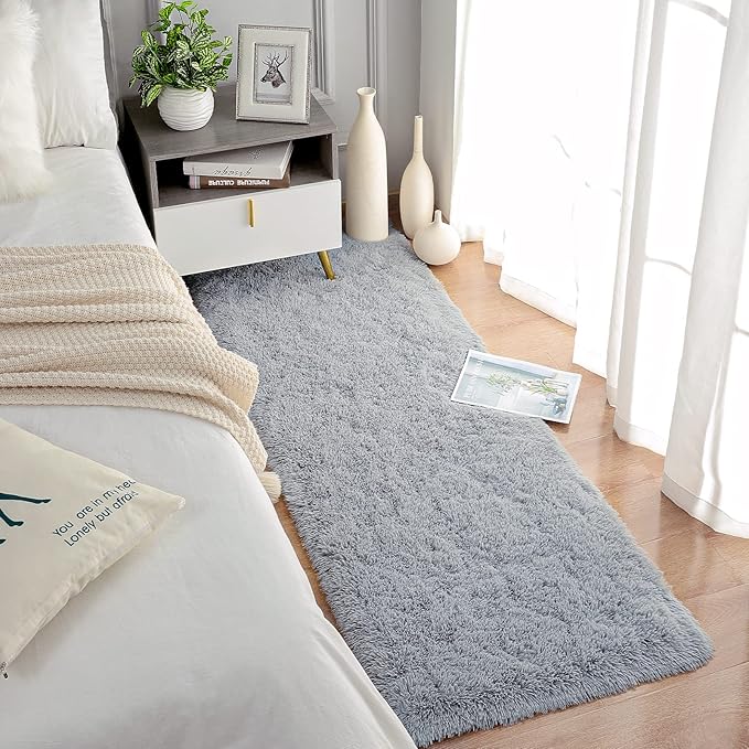 Chicrug Soft 2x10 Runner Rug for Bedroom Living Room Plush Fluffy Rug, Shag - Image 4