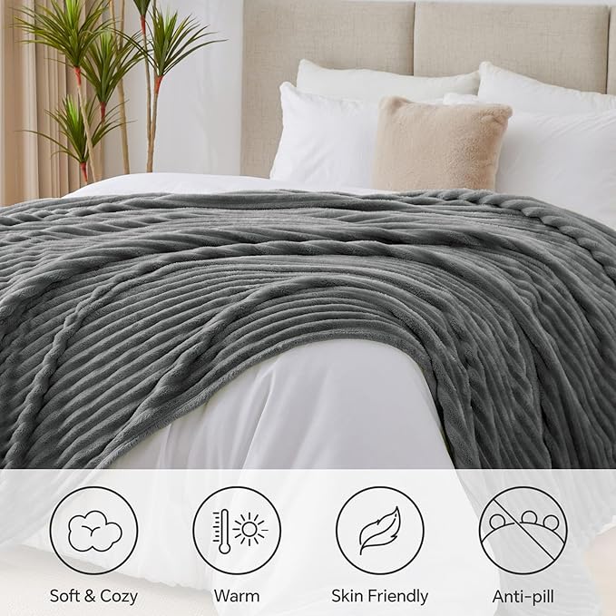 BEDELITE Blankets Queen Size for Bed, 300GSM Soft & Warm Fleece Blanket - Image 2