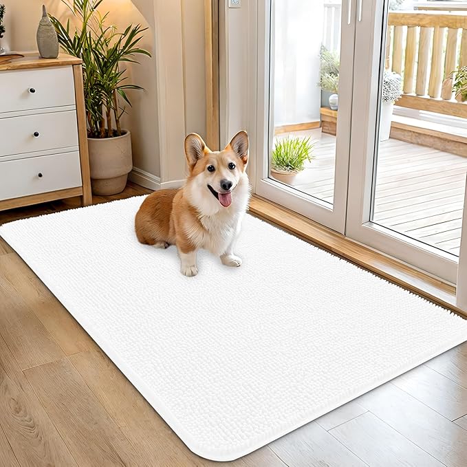 OLANLY Dog Door Mat for Muddy Paws 45x27, Absorbs Moisture and Dirt, Absorbent by OLANLY