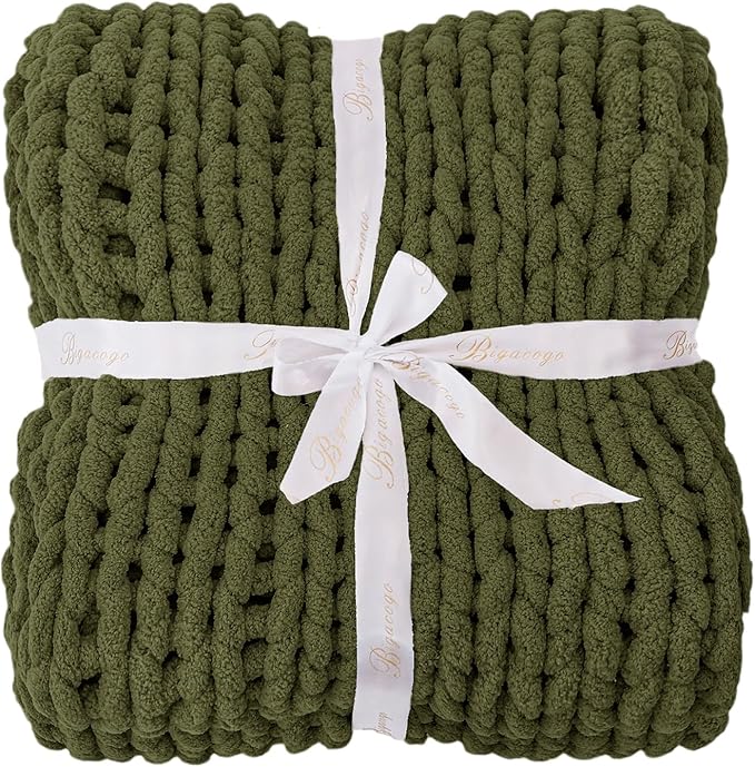 Bigacogo Chunky Knit Throw Blanket - Image 7