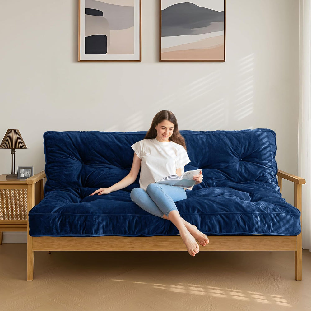 MAXYOYO 6" Futon Mattress Full Size, Tufted Futon Bed (Frame Not Included)