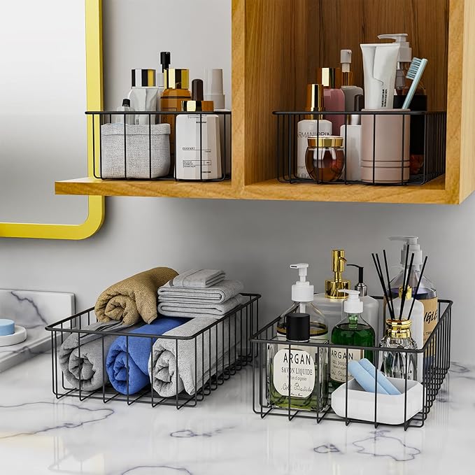 Joben Oligey 12 PACK Small Wire Storage Baskets - Image 5