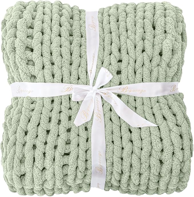 Bigacogo Chunky Knit Throw Blanket - Image 7
