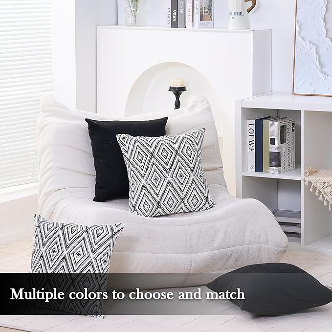 HPUK Decorative Throw Pillow Covers Set of 4 Geometric Design Linen Cushion - Image 6