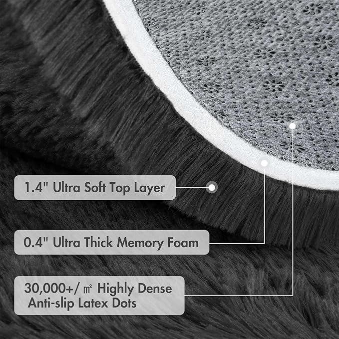 5x7 Ft Shag Area Rug for Bedroom, Ultra Soft Fluffy Furry Rugs for Living Room - Image 9