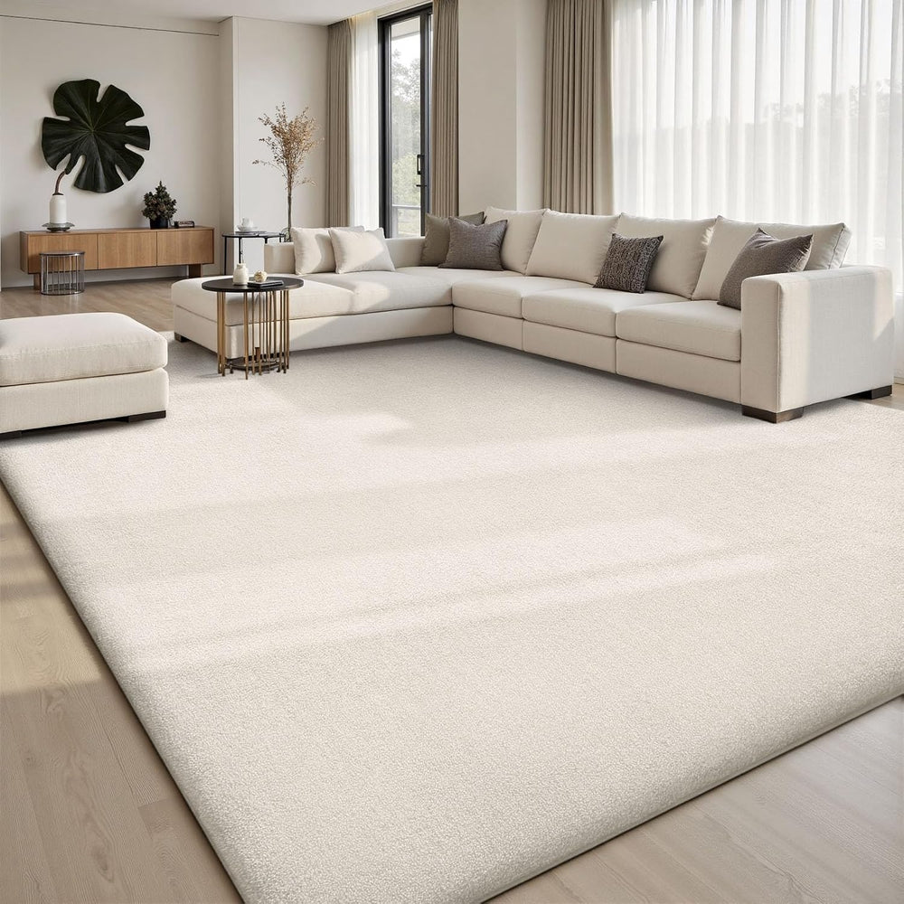 Sour Lemon 8x10 Area Rugs for Living Room Bedroom, Large Carpet White Rug