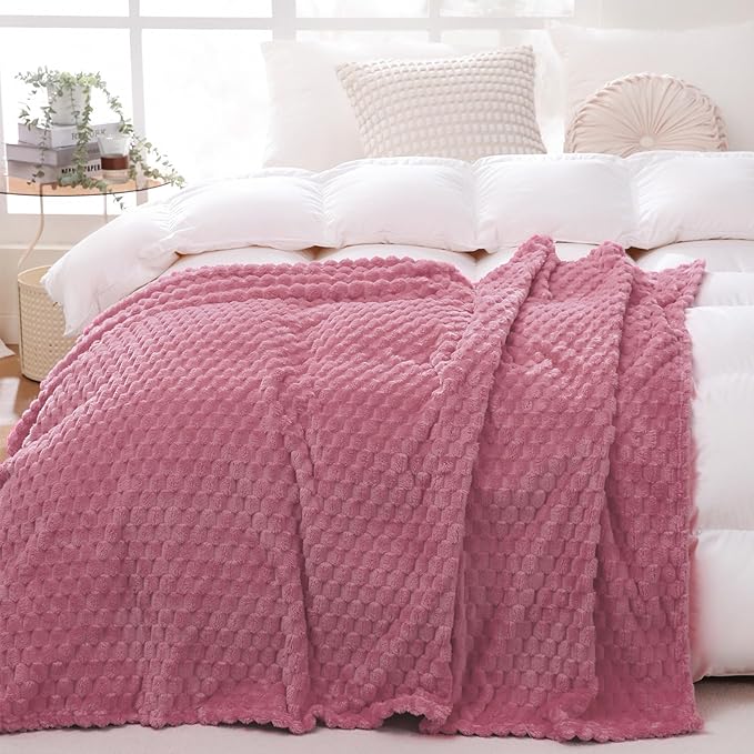 Dusty Pink Throw Blanket 60"×80" inches Gifts - Image 2