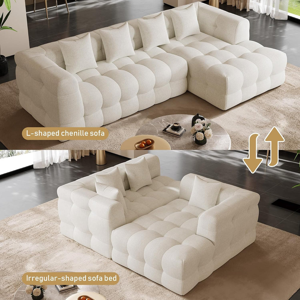 120" Oversized Modular Sectional Couch,Cloud Sectional Sofa with Deep Se...