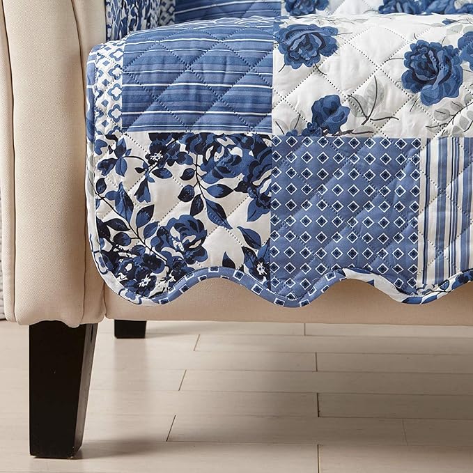 Great Bay Home Reversible Patchwork Recliner Cover - Image 4