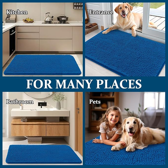 OLANLY Dog Door Mat for Muddy Paws 30x17, Absorbs Moisture and Dirt, Absorbent - Image 8