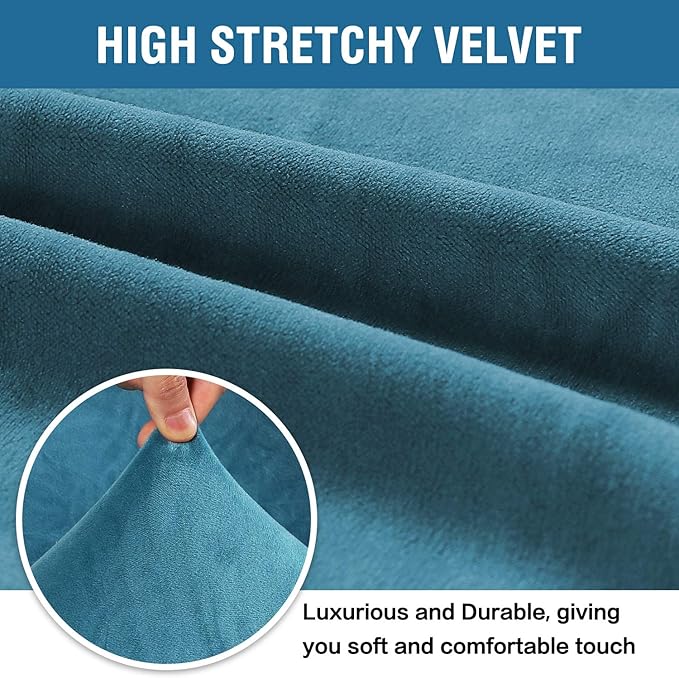 H.VERSAILTEX Stretch Velvet Sofa Covers Large Couch Covers Sofa Slipcovers - Image 3