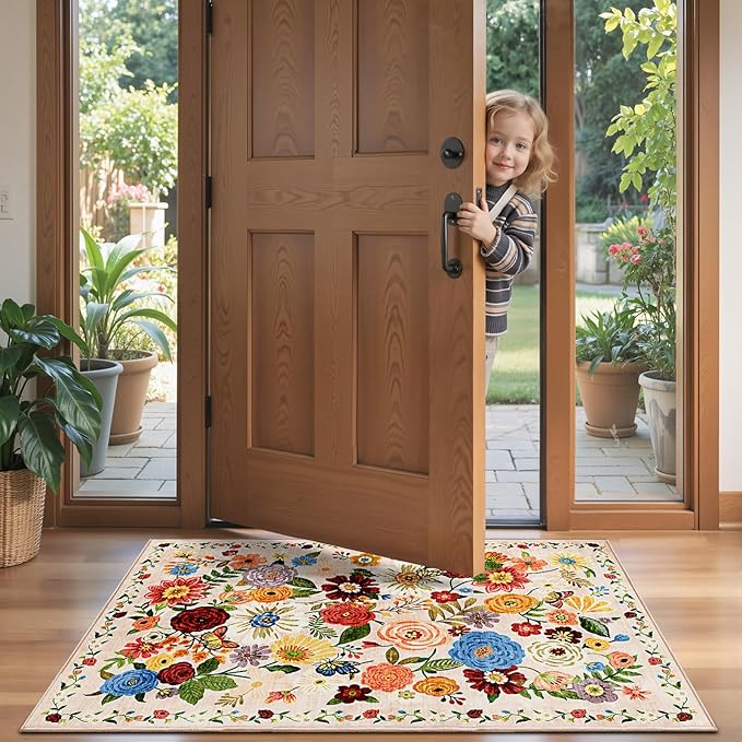 2x5 Entryway Runner Rugs, Non Slip Washable Rugs