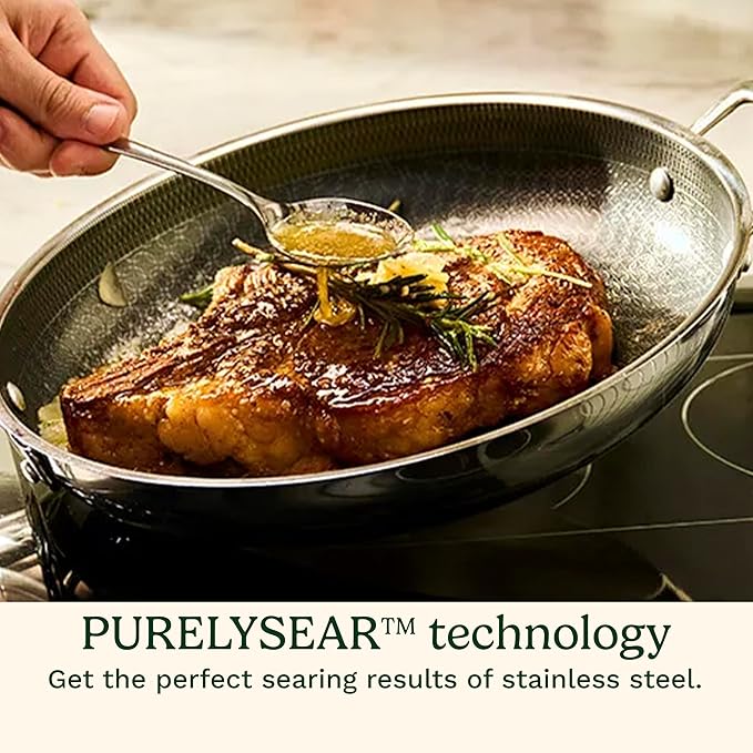 Cuisinart FusionPlus Hybrid Stainless Steel Cookware, 12-Inch Everyday Pan - Image 3