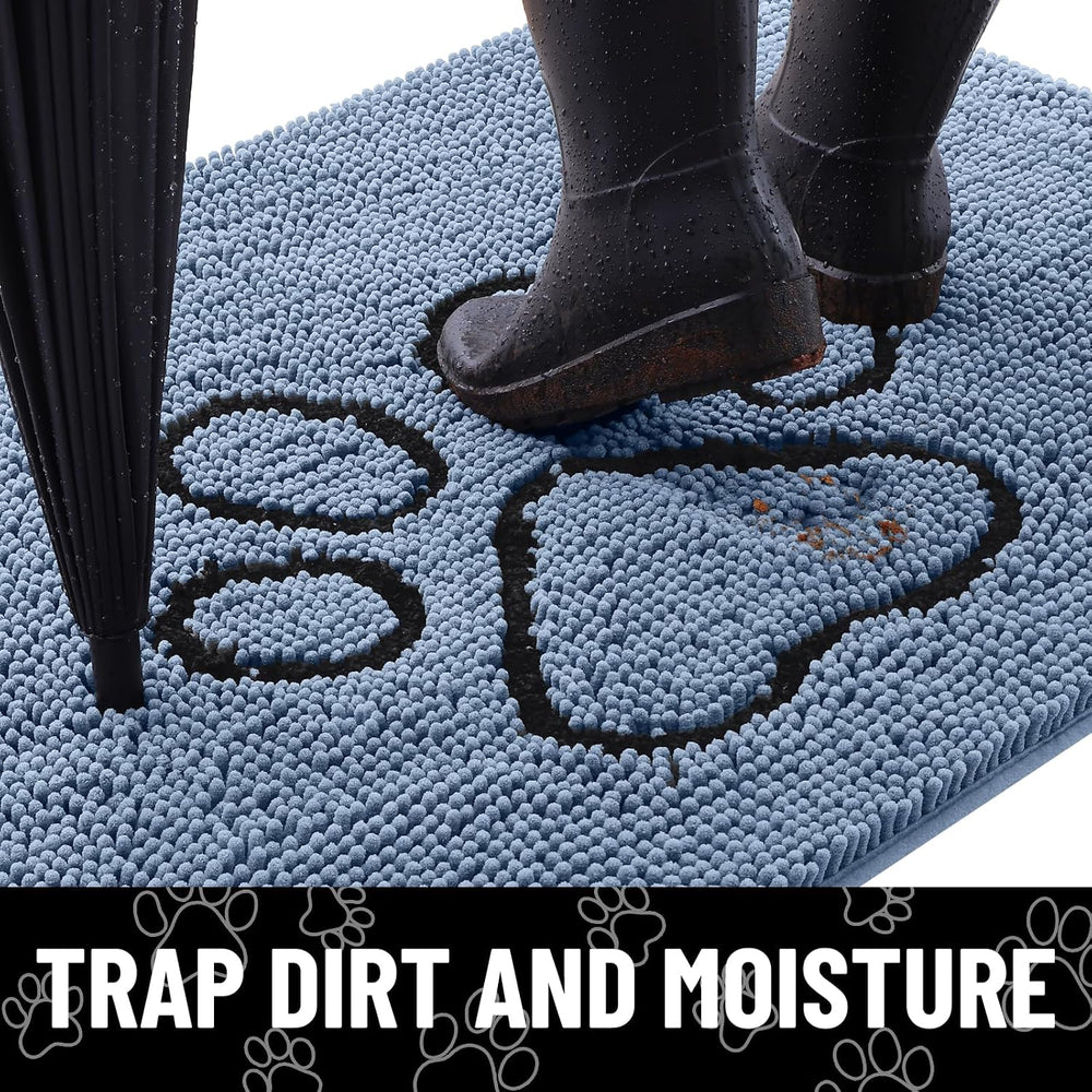 Smiry Dog Door Mat for Muddy Paws, Absorbent Non Slip Dirt Trapper, 48x30