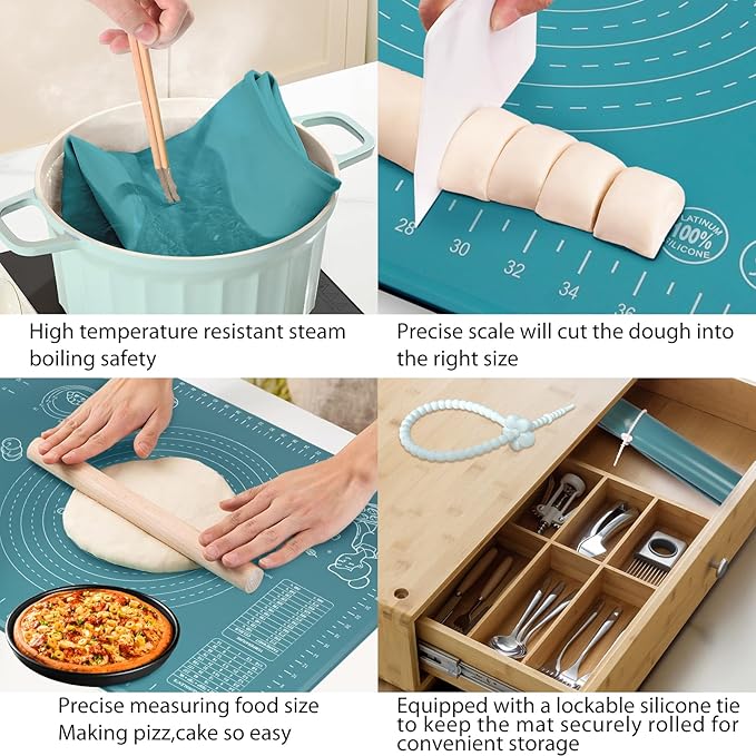 Silicone Pastry Mat 32" x 24" Extra Thick Non Stick Baking Mat - Image 5