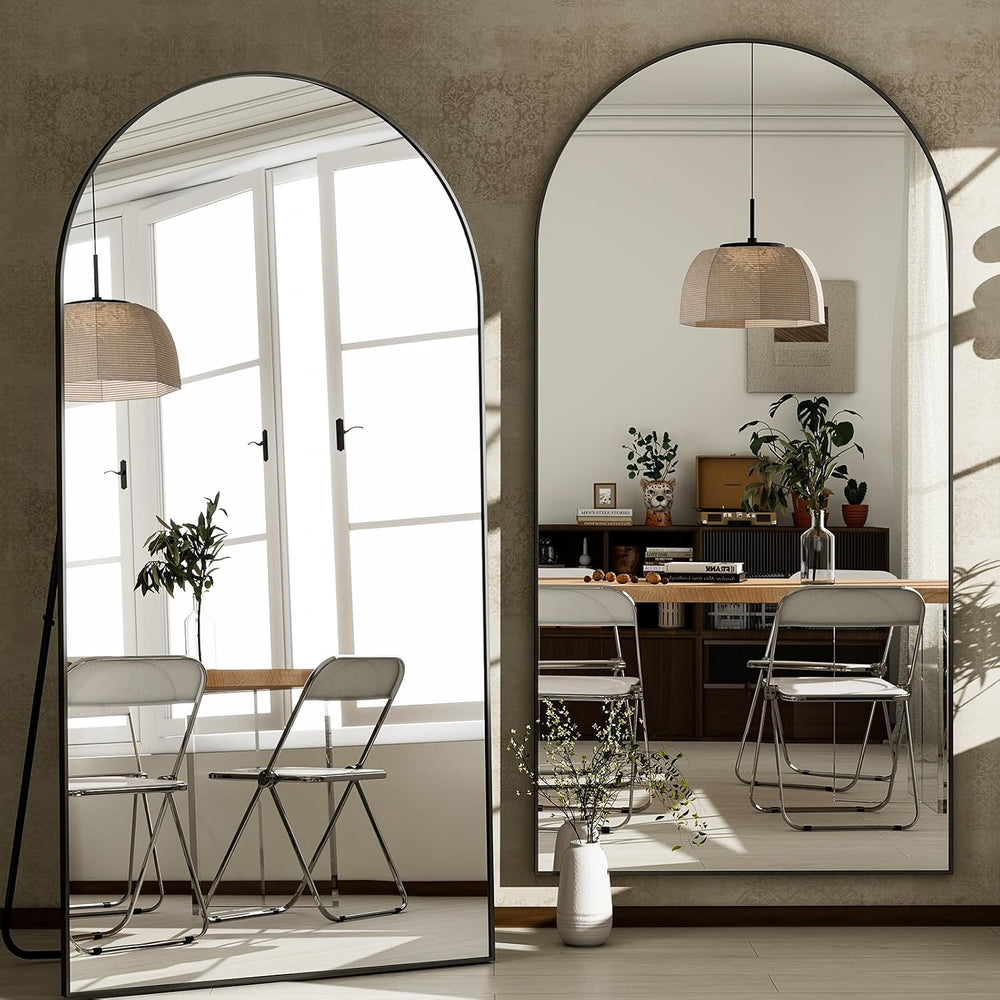 GLSLAND 76"x34" Arched Full Length Mirror Large Full Body Mirrors, ...
