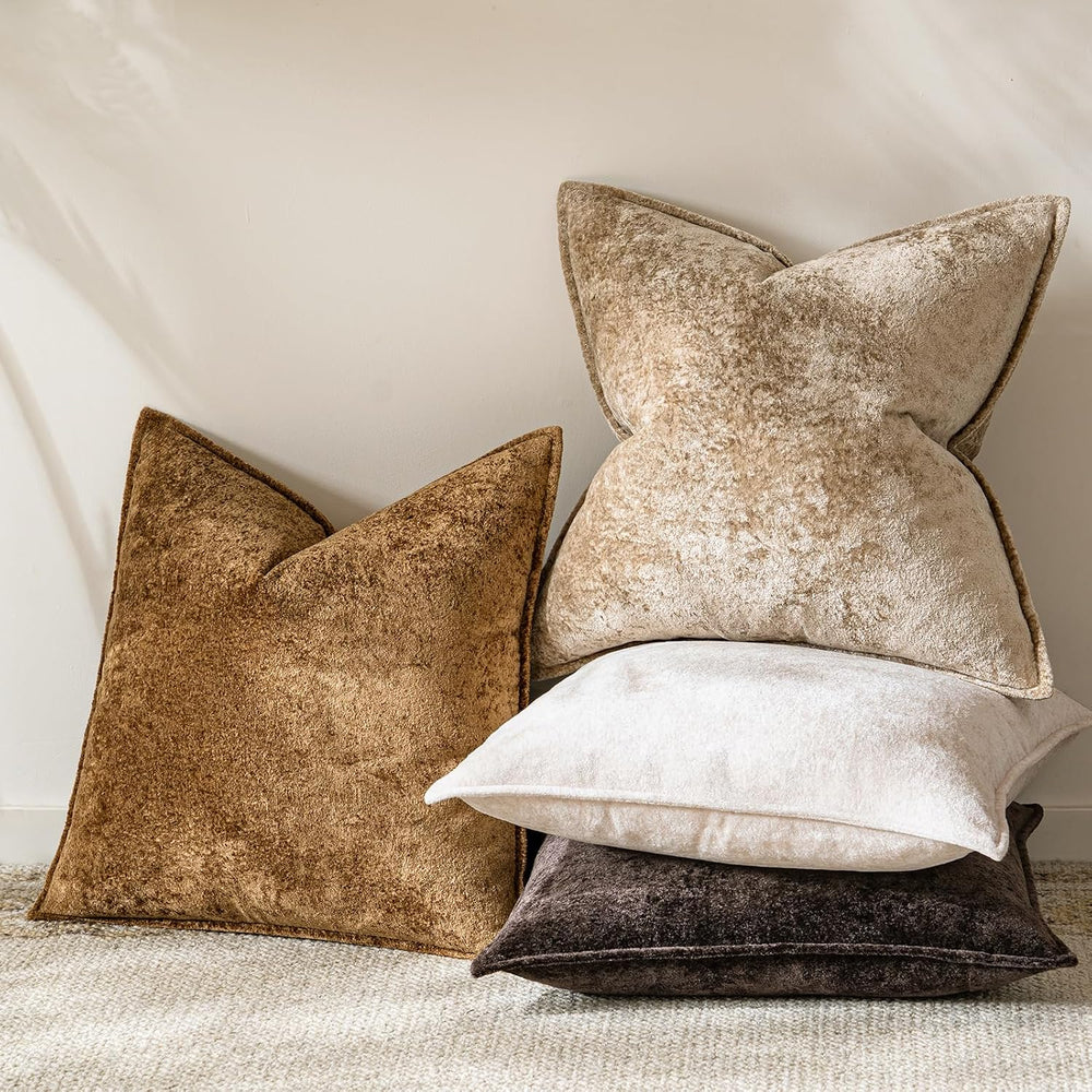 a moment Throw Pillow Covers 22X22 Inch 4 Packs,Soft Velvet Decorative Pillow...
