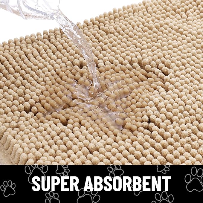 Smiry Dog Door Mat for Muddy Paws, Absorbent Dirt Trapper Non Slip Quick Dry - Image 5