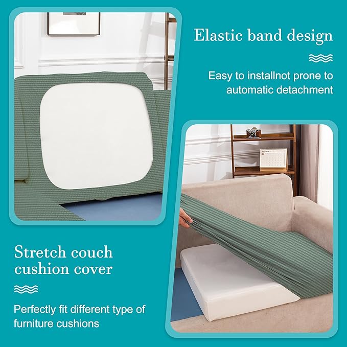 14Pcs Stretch Patio Cushion Covers, Outdoor Couch Covers Replacement, Outdoor - Image 5