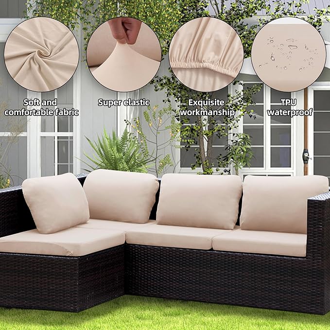 Outdoor Cushion Covers Set, Replacement - Image 3