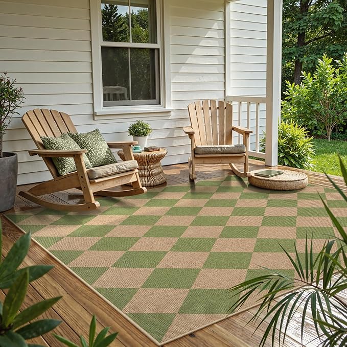 Lahome Colette Checkered Washable Rugs 5x7, Farmhouse Non Slip Non Shedding - Image 6