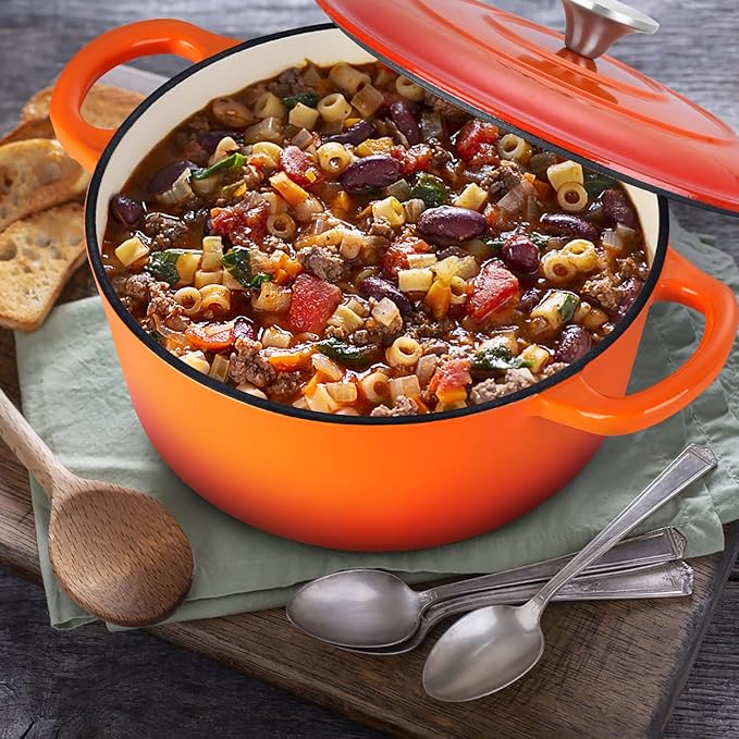 E-far 3 Qt Enameled Cast Iron Dutch Oven