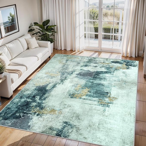 6x9 Area Rugs for Living Room Rug Washable: Abstract Rug for Dining Room by Aelenmu