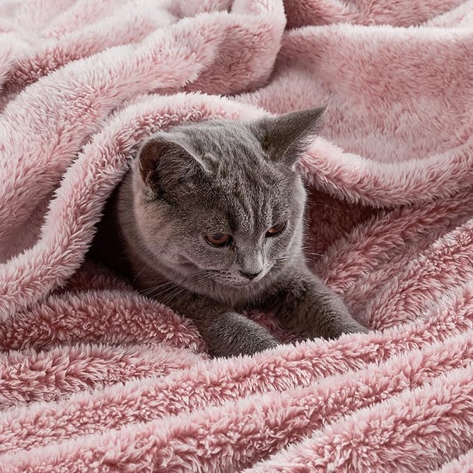 Exclusivo Mezcla Plush Fuzzy Fleece Throw Blanket Extra Large, Super Soft - Image 4