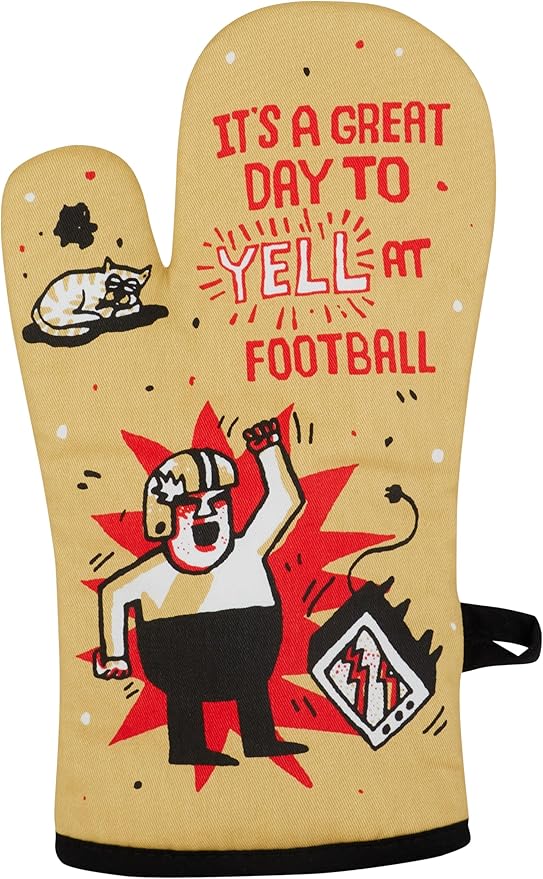 Blue Q It's a Great Day to Yell at Football Funny Oven Mitts by BlueQ