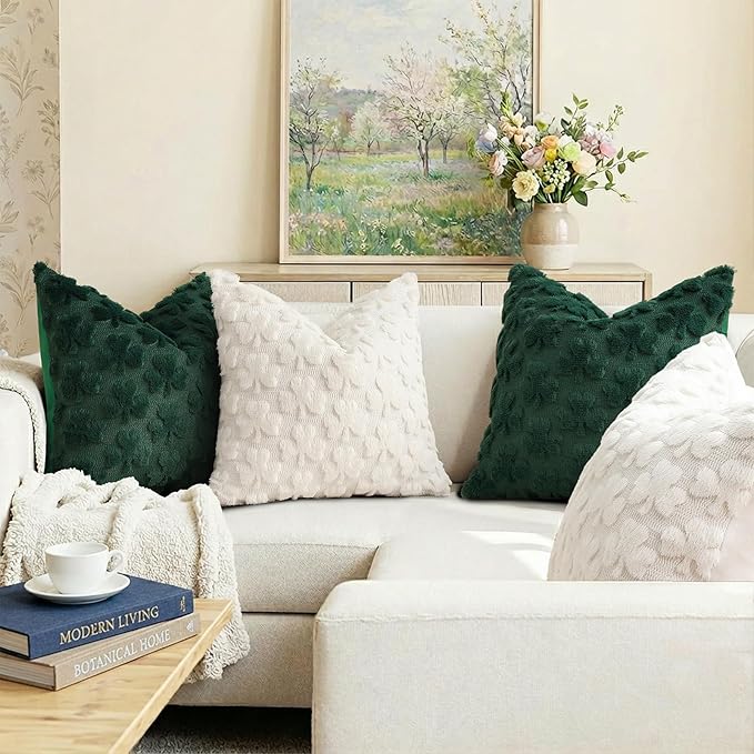 decorUhome St. Patrick’s Day Shamrock Green Pillow Covers 12x20 Inch Set of 2 - Image 2