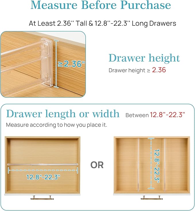 Vtopmart 2.36” Drawer Dividers - Image 3