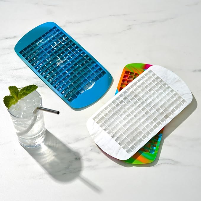 Host Mini Ice Cube Tray, Makes 160 Cubes, Durable Silicone Trays, Iced Coffee - Image 4