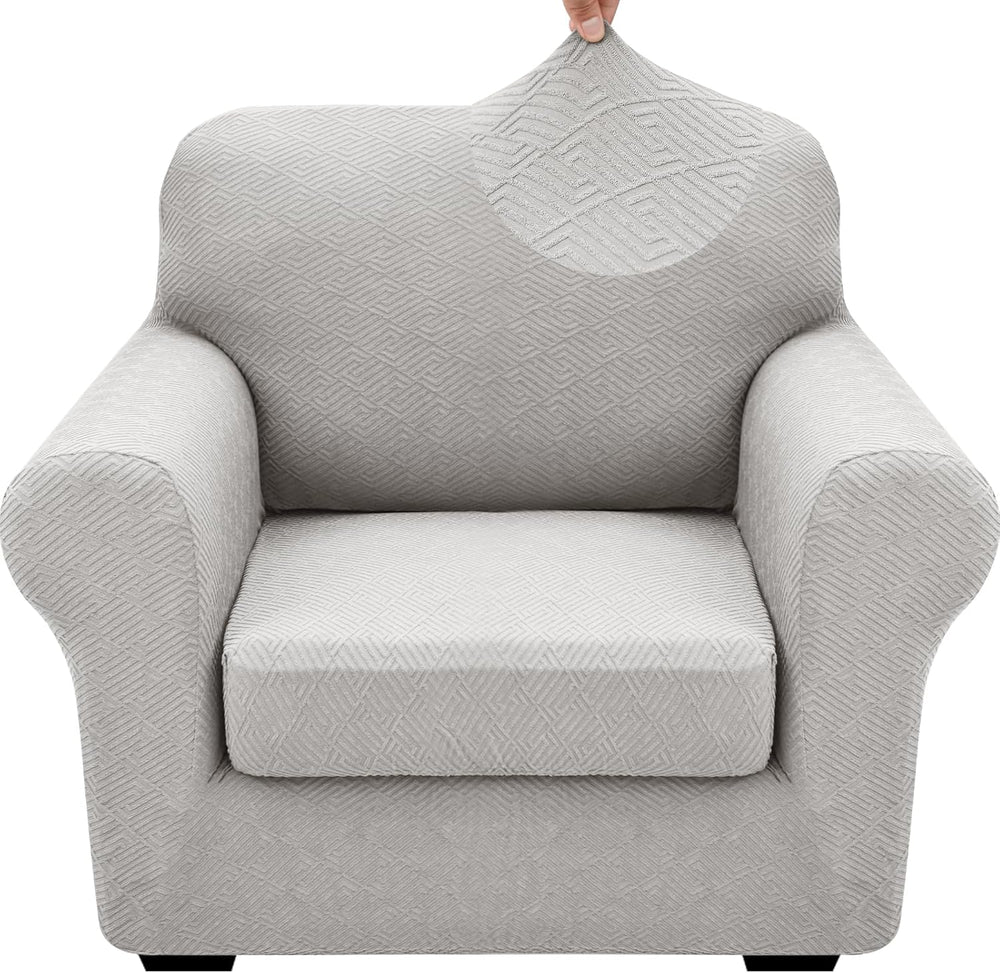XINEAGE 2-Piece Stretch Armchair Sofa Cover, Washable Couch Covers for Dog