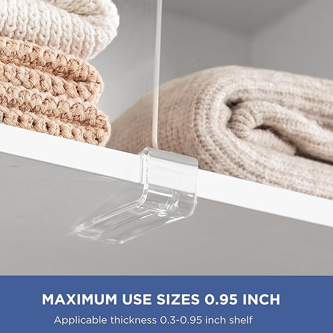 8 Pack 12 Inches Clear Shelf Dividers