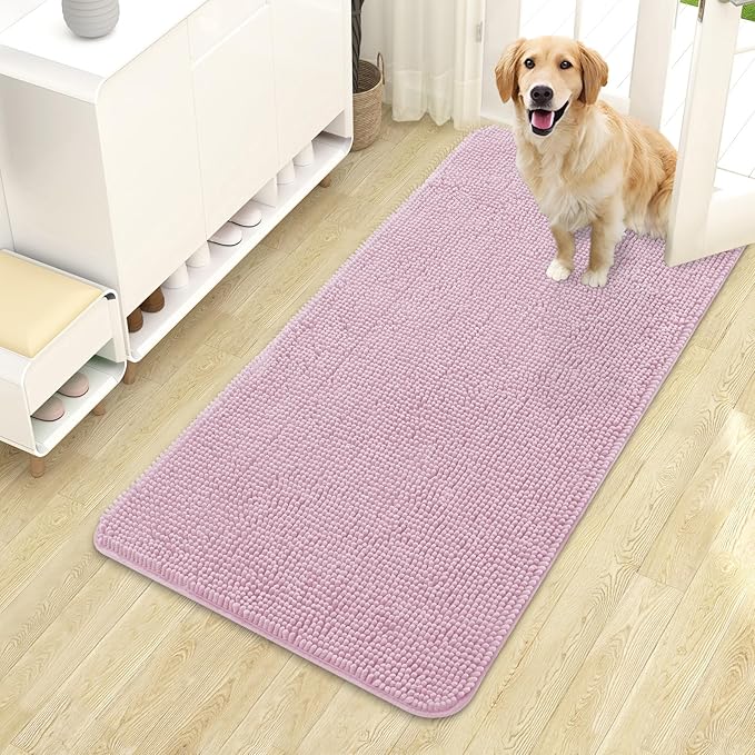 OLANLY Dog Door Mat for Muddy Paws 44x24, Absorbs Moisture and Dirt, Absorbent by OLANLY