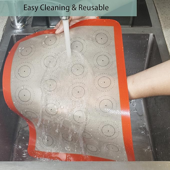 AMYONE Macaron Silicone Baking Mat, Non-Stick Silicone Cookie Sheet Liners - Image 6