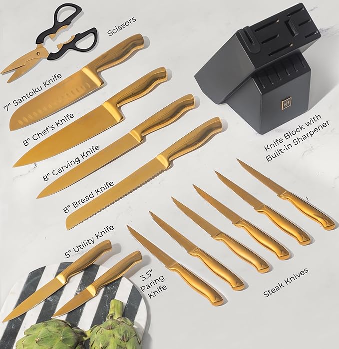 Styled Settings Gold Knife Set