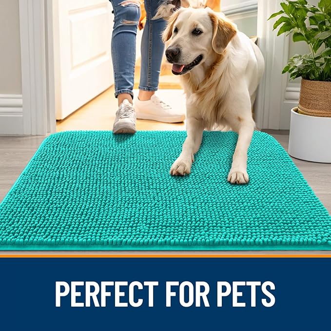 OLANLY Dog Door Mat for Muddy Paws 48x30, Absorbs Moisture and Dirt, Absorbent - Image 6