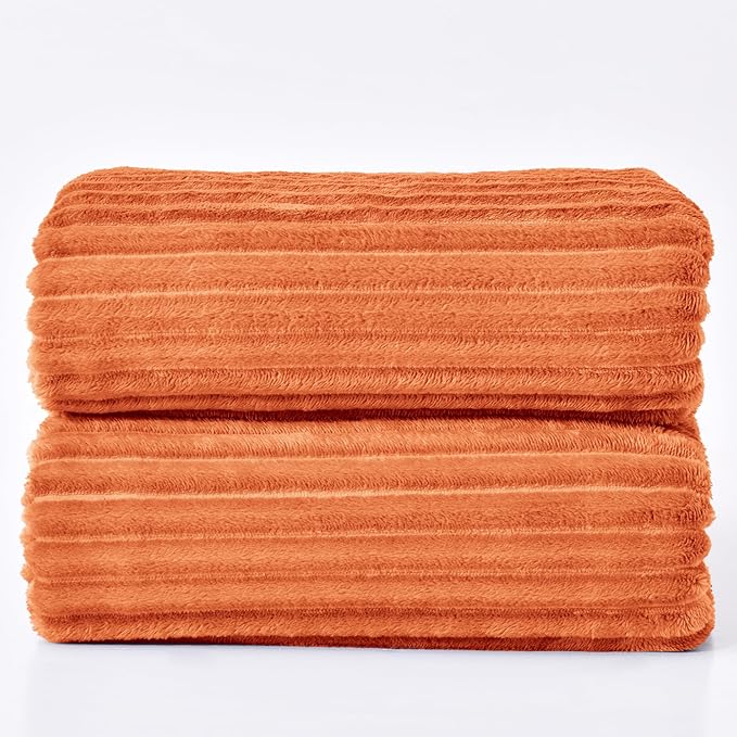BEDELITE Fleece Blanket Queen Size, 3D Ribbed Jacquard Soft & Warm Decorative - Image 9