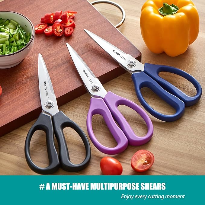 KUNIFU Kitchen Scissors, All Purpose Kitchen Shears, Heavy Duty Come Apart - Image 3
